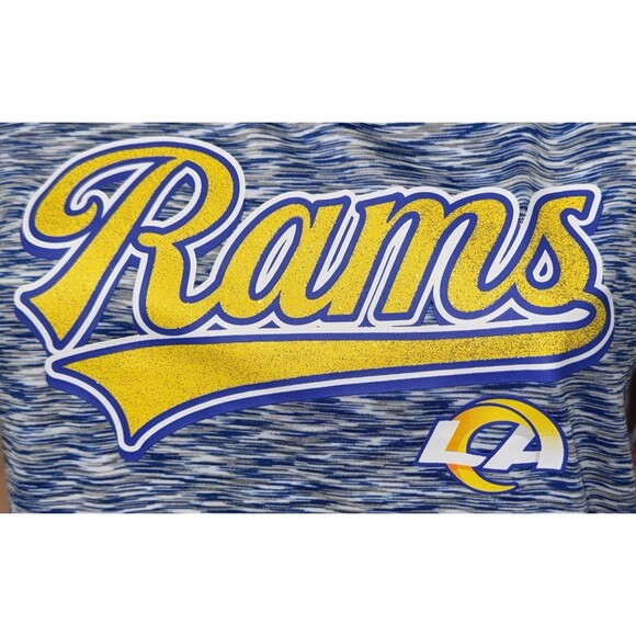 New Era LA Rams Womens Size Large Blue T-Shirt On Field Apparel Los Angeles NFL - Picture 4 of 10